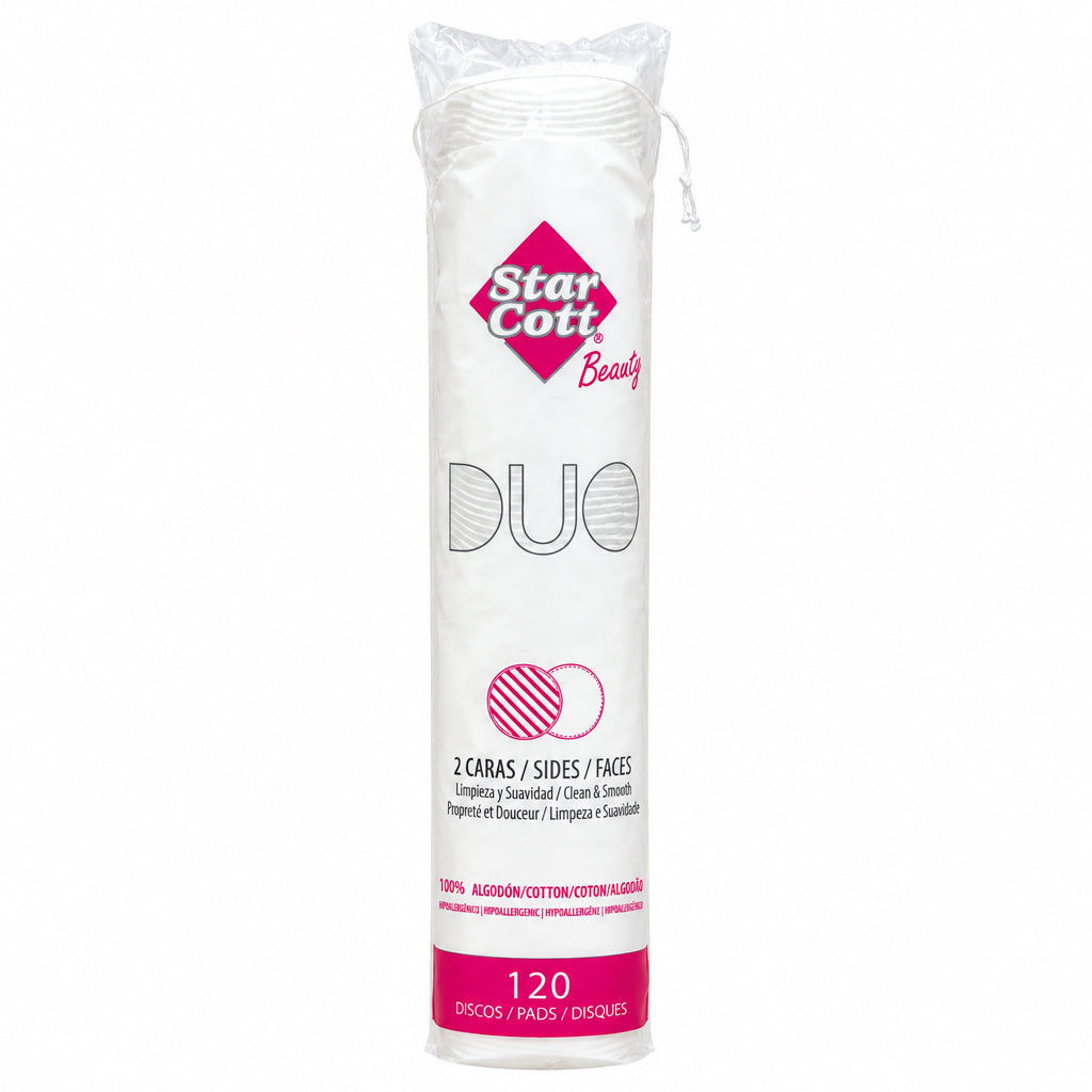 Star Cott Beauty Duo Discos de Algodón con 2 Caras Limpieza y Suavidad 100% Algodón 120 Unidades