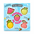 The Fruit Company Set de 5 Bombas de Baño Efervescentes con 5 Aromas Diferentes Aceite de Coco Manteca de Cacao y Karité 5x20g