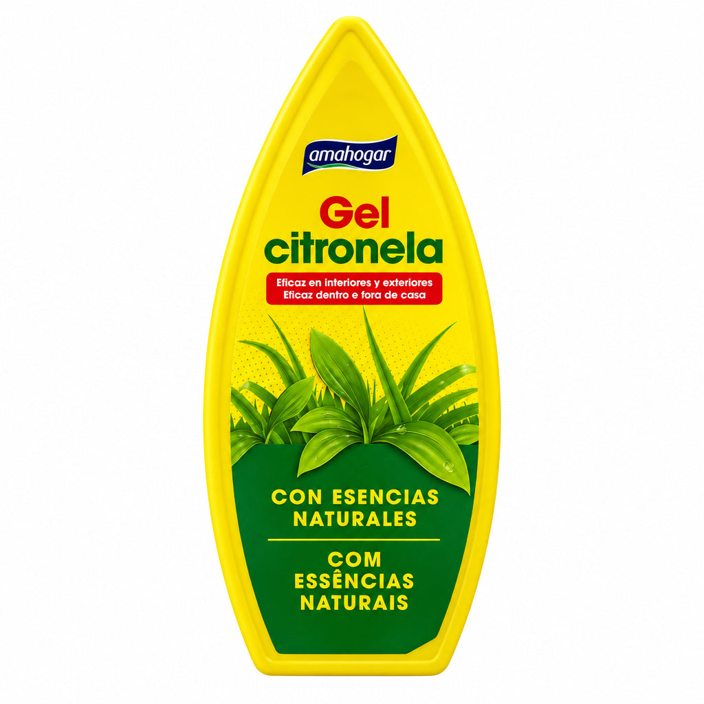 Amahogar Gel Citronela con Esencias Naturales Eficaz en Interiores y Exteriores 95g