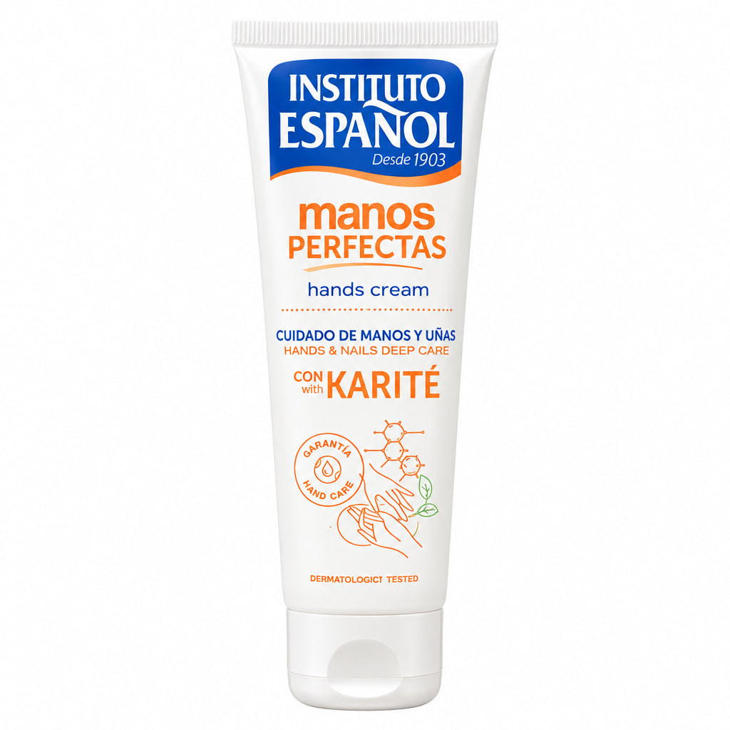 Instituto Español Manos Perfectas Crema de Manos y Uñas con Karité Cuidado Profundo Testado Dermatológicamente 75ml
