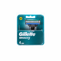 Gillette Mach3 Recambios de Maquinilla de Afeitado 4 Unidades 3 Hojas Banda Lubricante