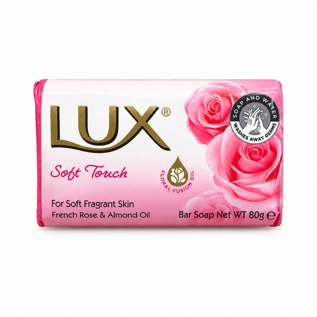 Pastilla de Jabón Soft Touch Rosa Francesa y Aceite de Almendras 80 g Lux