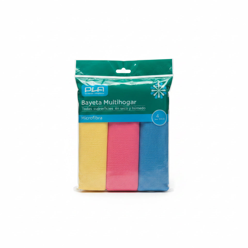 Bayeta Multiusos de Microfibra PLA – Pack de 4 Unidades