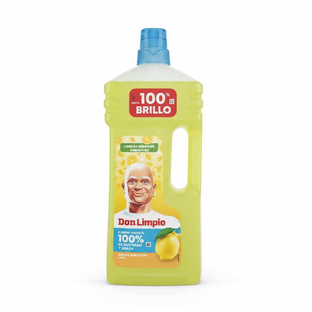 Don Limpio 100% Brillo Limón – Limpiador de Suelos y Superficies 1,5L