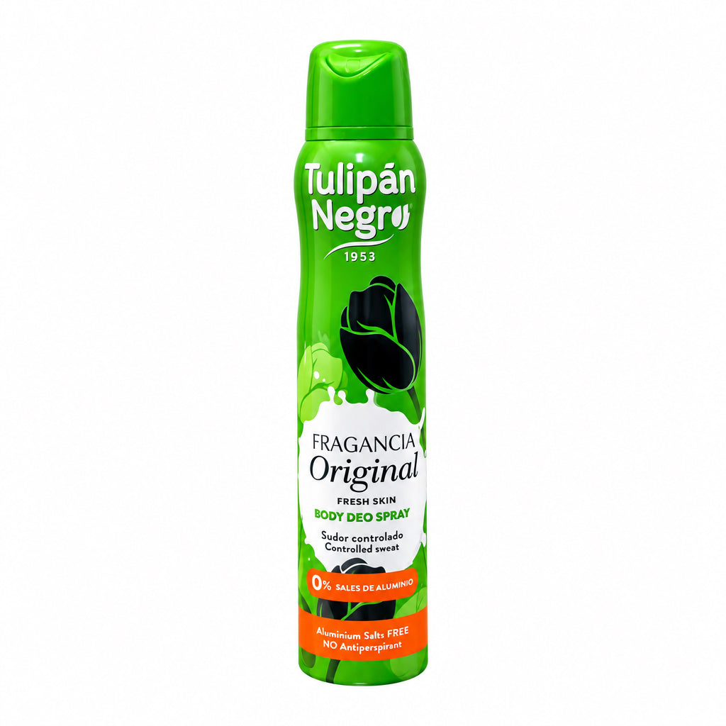 Desodorante Body Deo Spray Fragancia Original 0% Sales de Aluminio Tulipán Negro 200ml