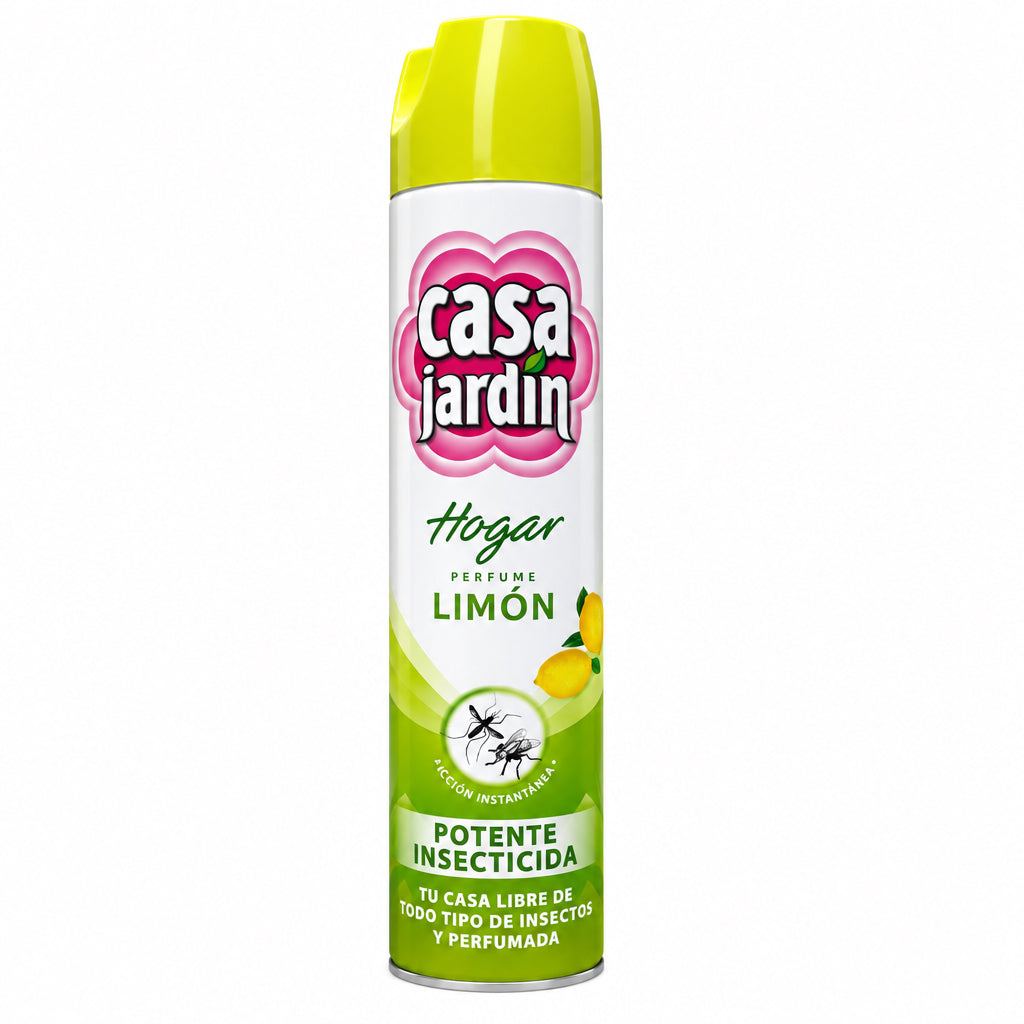 Insecticida Casa Jardín Hogar Perfume Limón Potente Insecticida Acción Instantánea 600ml