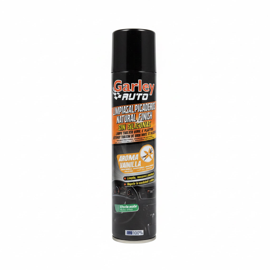 Limpiasalpicaderos Natural Finish Sin Siliconas Aroma Vainilla Garley Auto 300ml