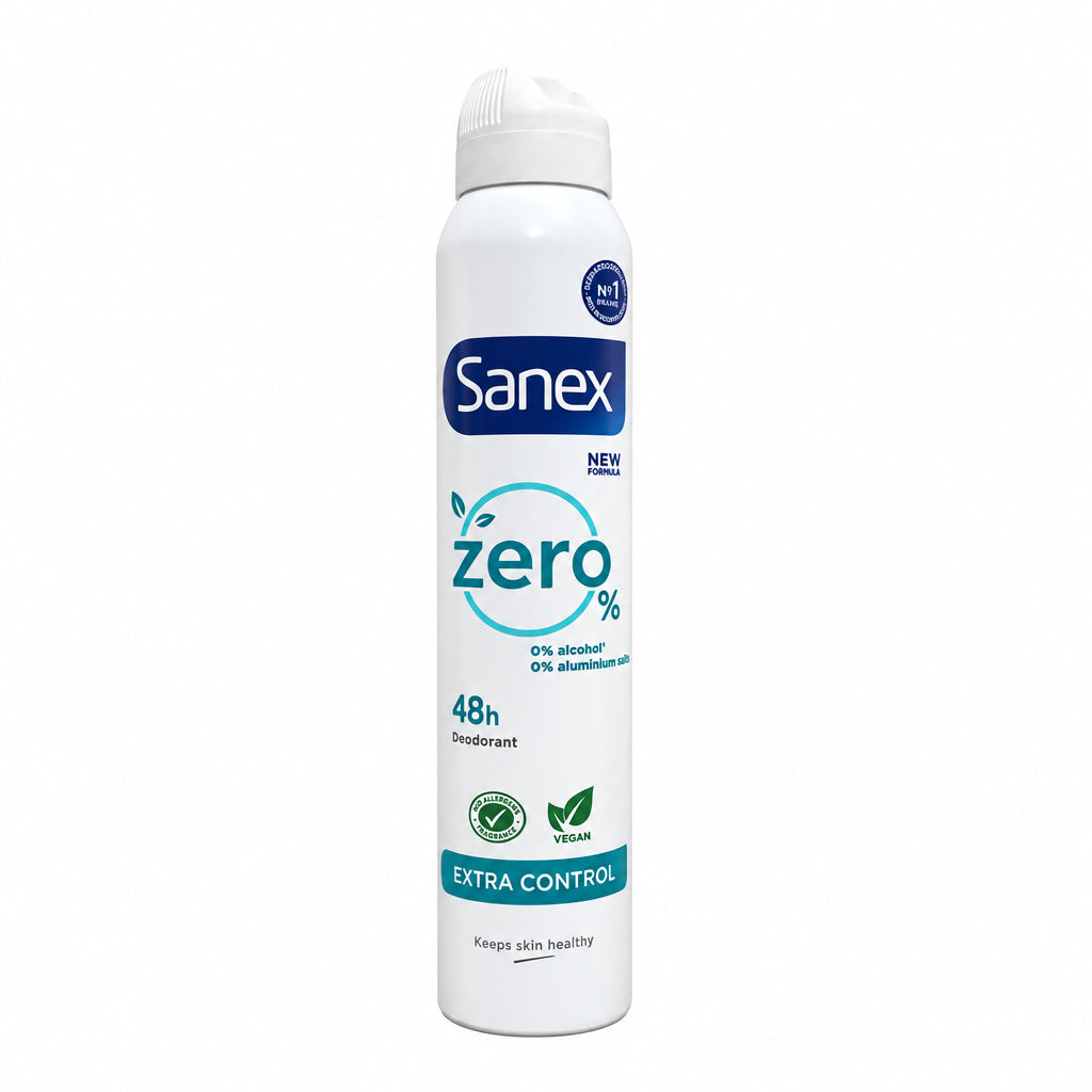 Desodorante Zero% Extra Control 48h 0% Alcohol y Sales de Aluminio Sanex 200ml