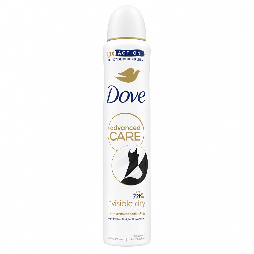 Desodorante Antitranspirante Advanced Care Invisible Dry 72h Dove 200ml