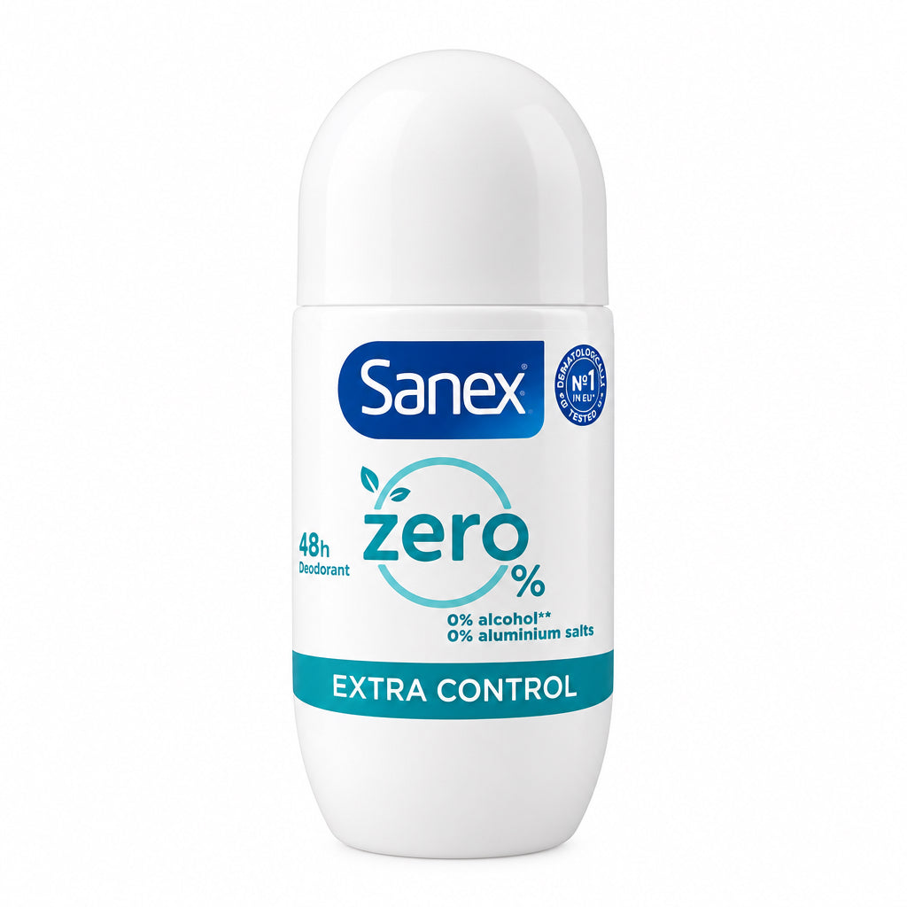 Desodorante Roll-On 48h Zero% Extra Control Sanex 50ml