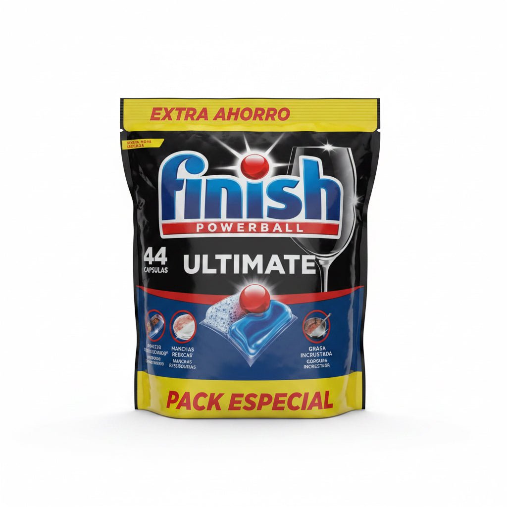 Finish Powerball Ultimate - Cápsulas para Lavavajillas Pack Especial Extra Ahorro (44 Cápsulas)