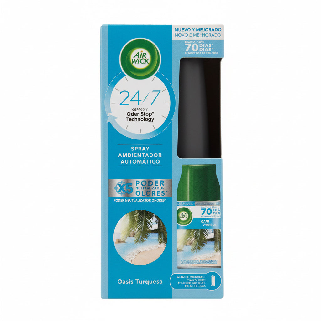 Difusor Ambientador Automático con Recarga Oasis Turquesa Air Wick Aparato
