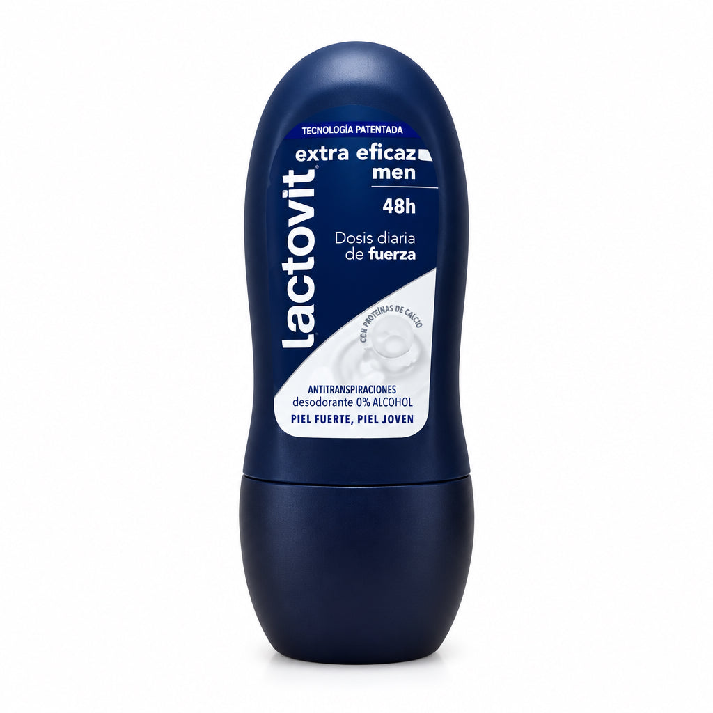 Desodorante Roll-On Antitranspirante Extra Eficaz Men 48h 0% Alcohol Lactovit 50ml