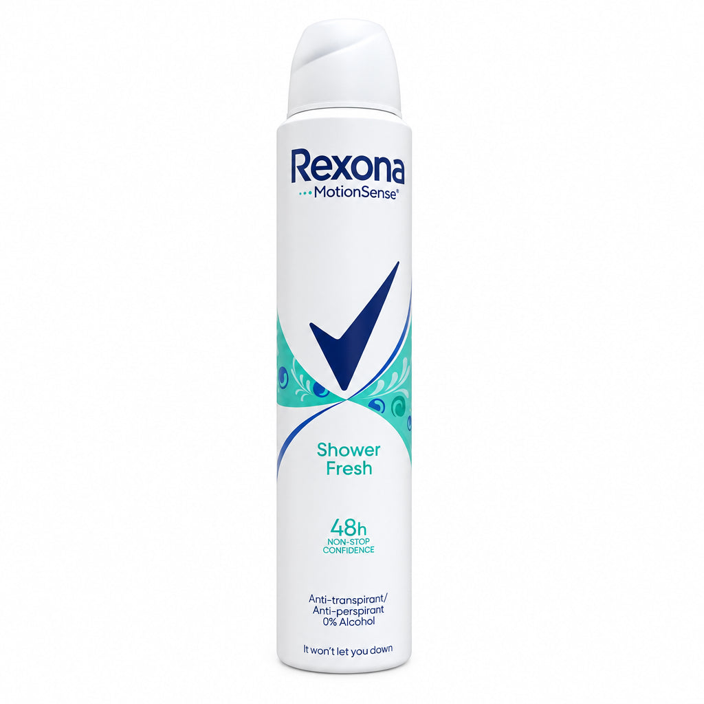 Desodorante Antitranspirante MotionSense Shower Fresh 48h 0% Alcohol Rexona 200ml