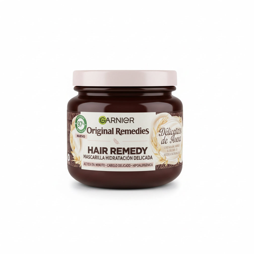 Mascarilla Hidratación Delicada Delicias de Avena Hair Remedy Original Remedies Garnier 340ml