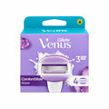 Gillette Venus Comfortglide Breeze Recambios de Maquinilla de Afeitado 4 Unidades 3 Hojas Barritas de Gel con Fragancia Floral