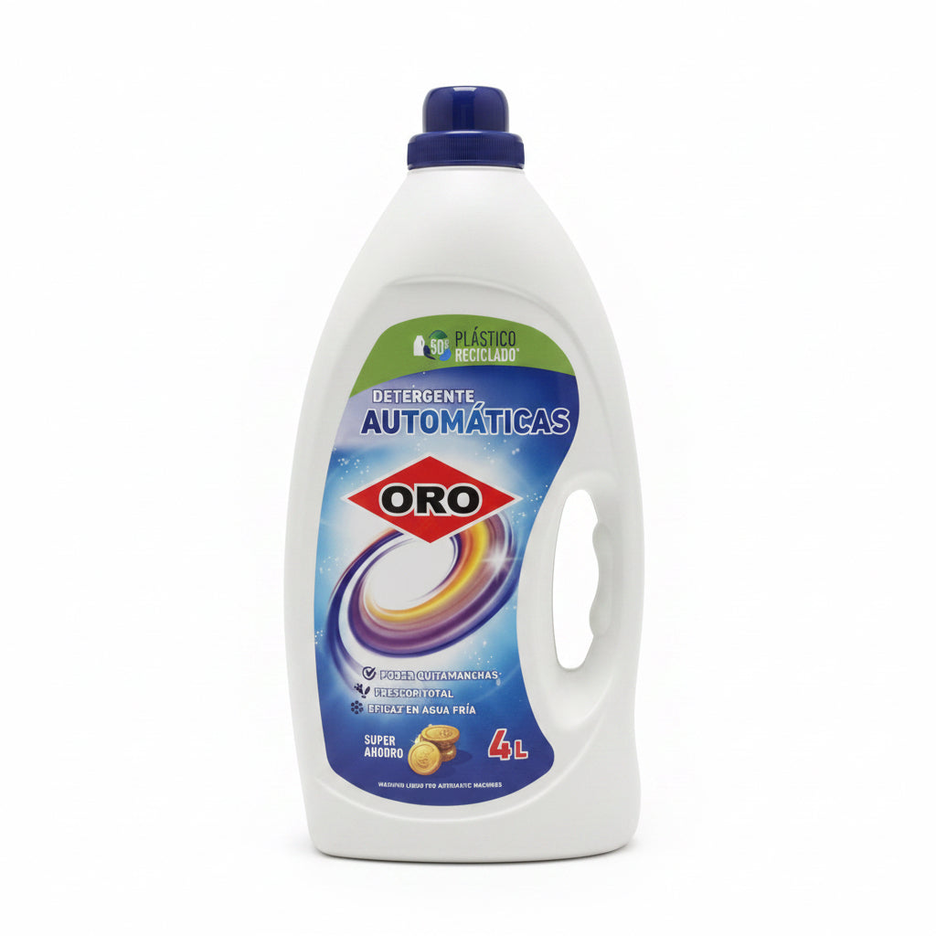 Detergente Líquido Automáticas Oro 4 L