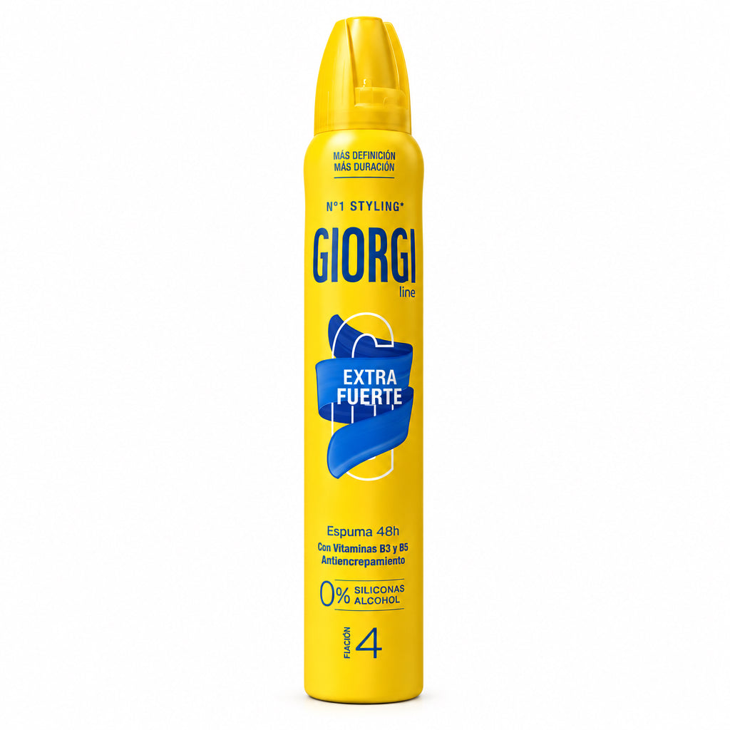 Espuma Extra Fuerte 48h con Vitaminas B3 y B5 Fijación 4 Giorgi Line 250ml