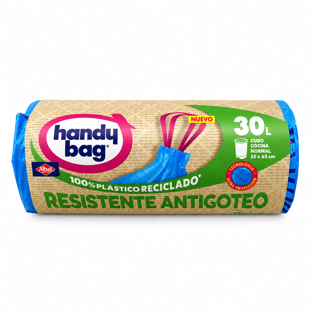 Bolsas de Basura Resistentes Antigoteo 30 Litros Handy Bag 12und