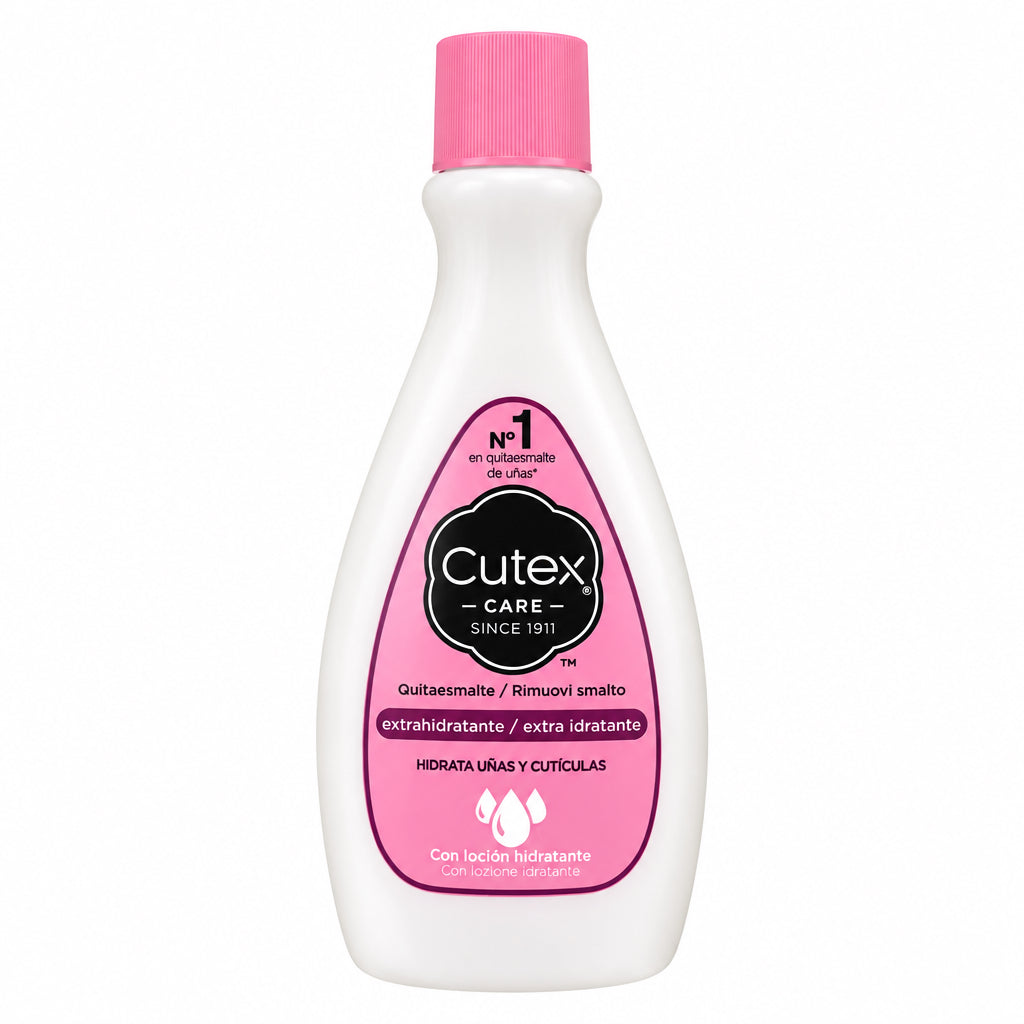 Cutex Care Quitaesmalte Extrahidratante Hidrata Uñas y Cutículas con Loción Hidratante 200ml