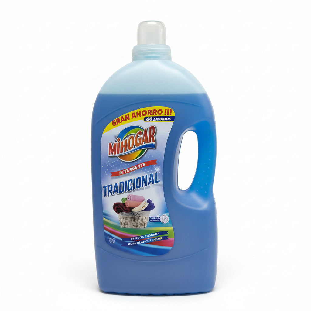 Detergente Líquido Tradicional Mihogar 60 Lavados