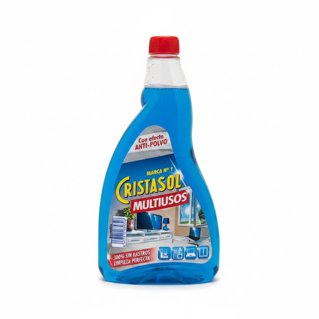 Cristasol Multiusos Limpiacristales con Efecto Anti-Polvo (Recarga) 750ml