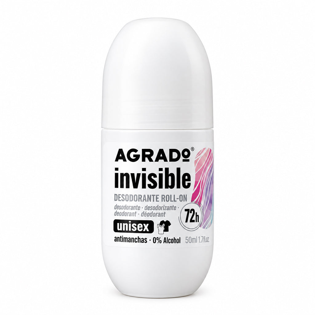 Desodorante Roll-On Invisible Unisex 50 ml Agrado