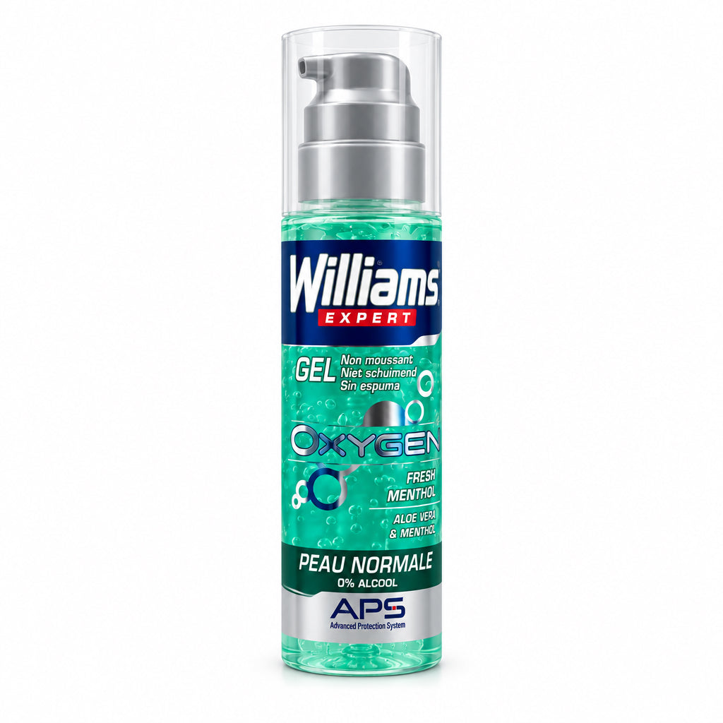 Gel de Afeitado Sin Espuma Oxygen Fresh Peau Normale Williams 150ml