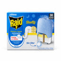 Raid Family Eléctrico Líquido Antimosquitos 2 en 1 con Luz Cálida Sin Olor 30 Noches 1 Aparato + 1 Recambio 18ml