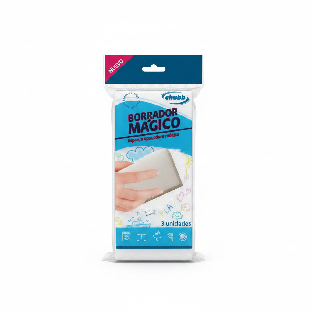 Pack de Esponjas Borrador Mágico Chubb (3 Unidades)