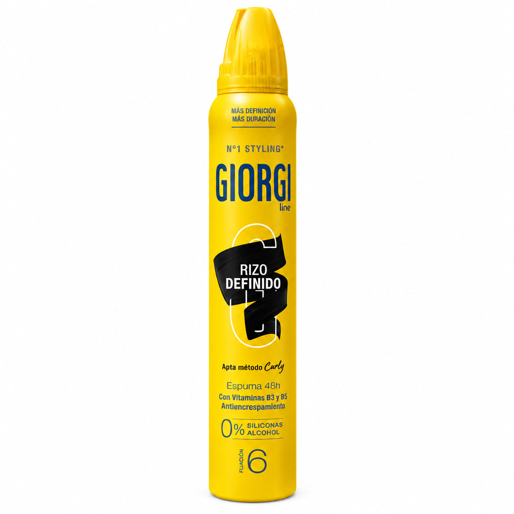 Espuma Rizo Definido 48h Apta Método Curly Fijación 6 Giorgi Line 250ml