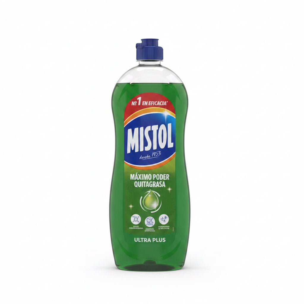 Lavavajillas a Mano Ultra Plus Máximo Poder Quitagrasa Mistol 650ml