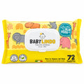 Babylindo Toallitas Húmedas con Aloe Vera para la Higiene del Bebé 72 Unidades Dermatológicamente Probadas Libre de Parabenos y Alcohol