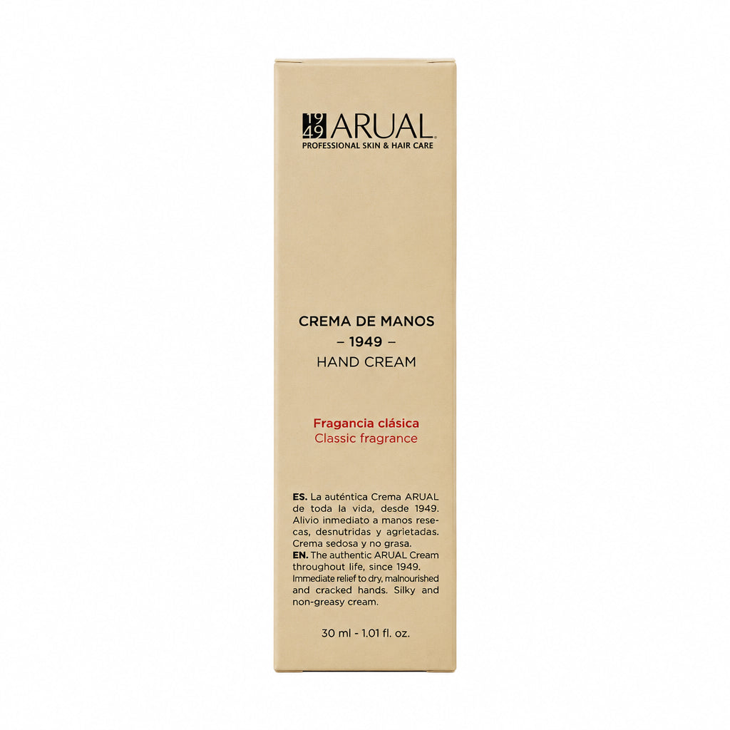 Arual Crema de Manos Fragancia Clásica 1949 Alivio Inmediato 30 ml Hidratante No grasa