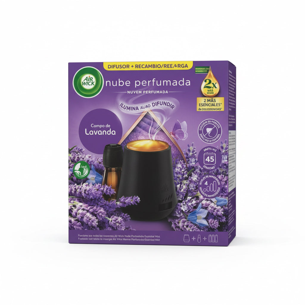 Aparato Difusor con Recarga Nube Perfumada Campo de Lavanda Air Wick