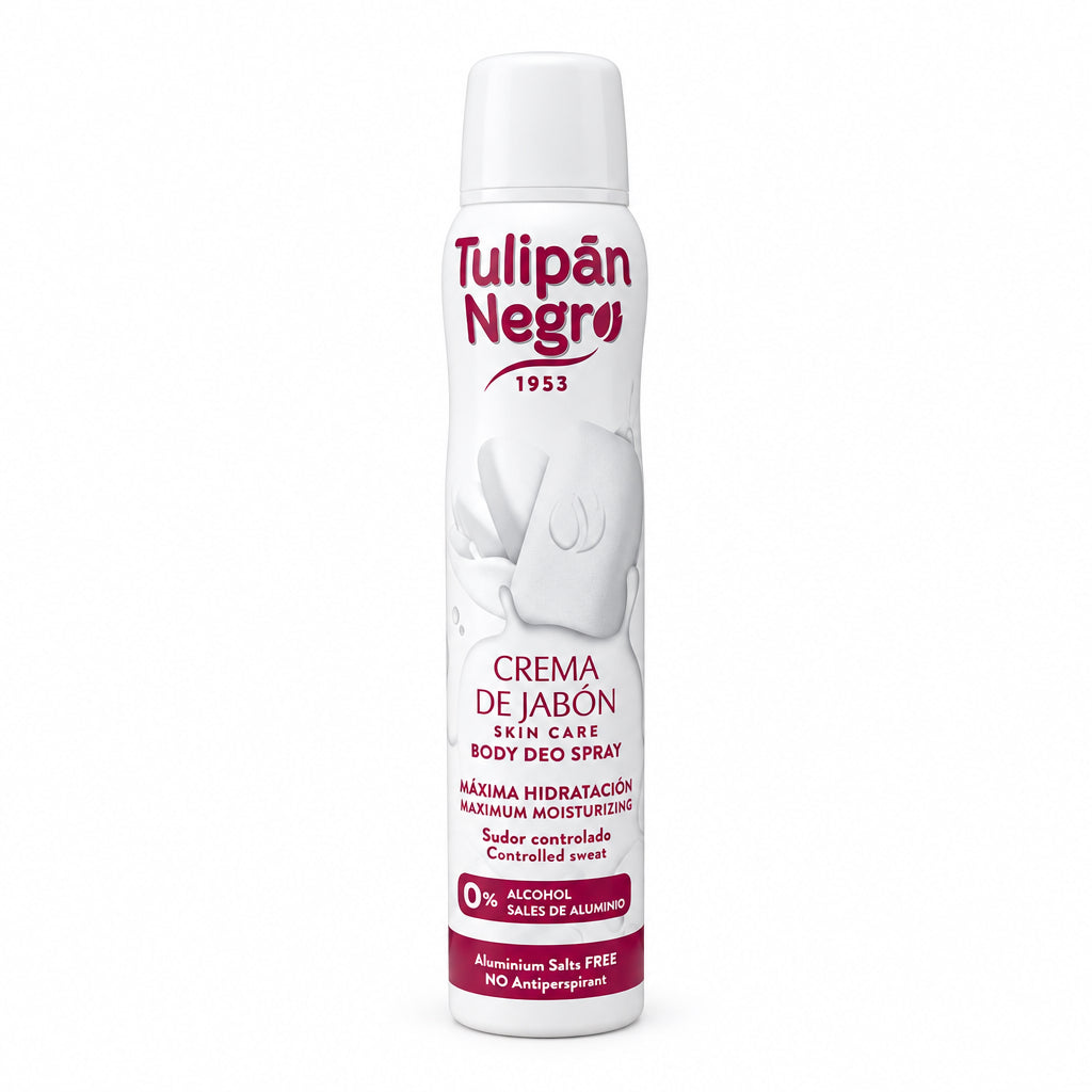 Desodorante Body Deo Spray Crema de Jabón 0% Alcohol y Sales de Aluminio Tulipán Negro 200ml
