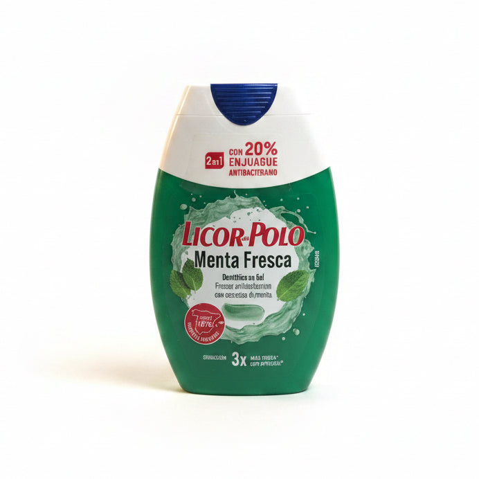 Licor del Polo Menta Fresca 2 en 1 Dentífrico + Enjuague Antibacteriano: Sabor menta 75 ml