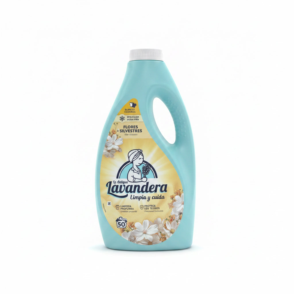 Detergente Líquido Flores Silvestres La Antigua Lavandera 50 Lavados