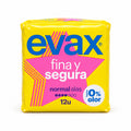 Evax Fina y Segura Compresas Normal con Alas Hasta 0% Olor 12 Unidades