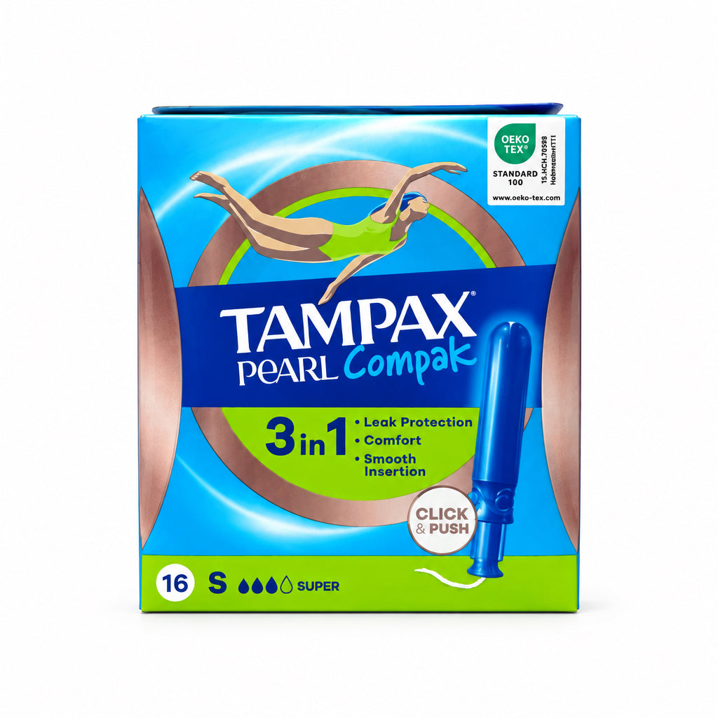 Tampax Pearl Compak Tampones Super 3 en 1 16 Unidades