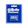 Gillette Platinum Cuchillas de Afeitado de Doble Filo 5 Unidades Estuche Protector Acero Inoxidable de Alta Precisión