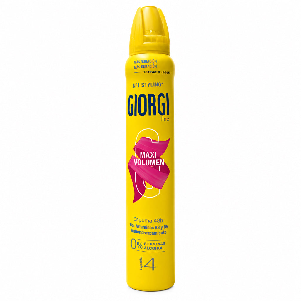 Espuma Maxi Volumen 48h con Vitaminas B3 y B5 Fijación 4 Giorgi Line 250ml