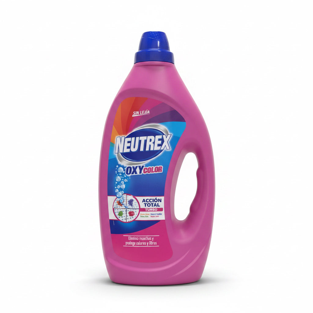 Limpia y Protege Neutrex Oxy Color – Quitamanchas Líquido Sin Lejía, Acción Total Turbo 1,6L