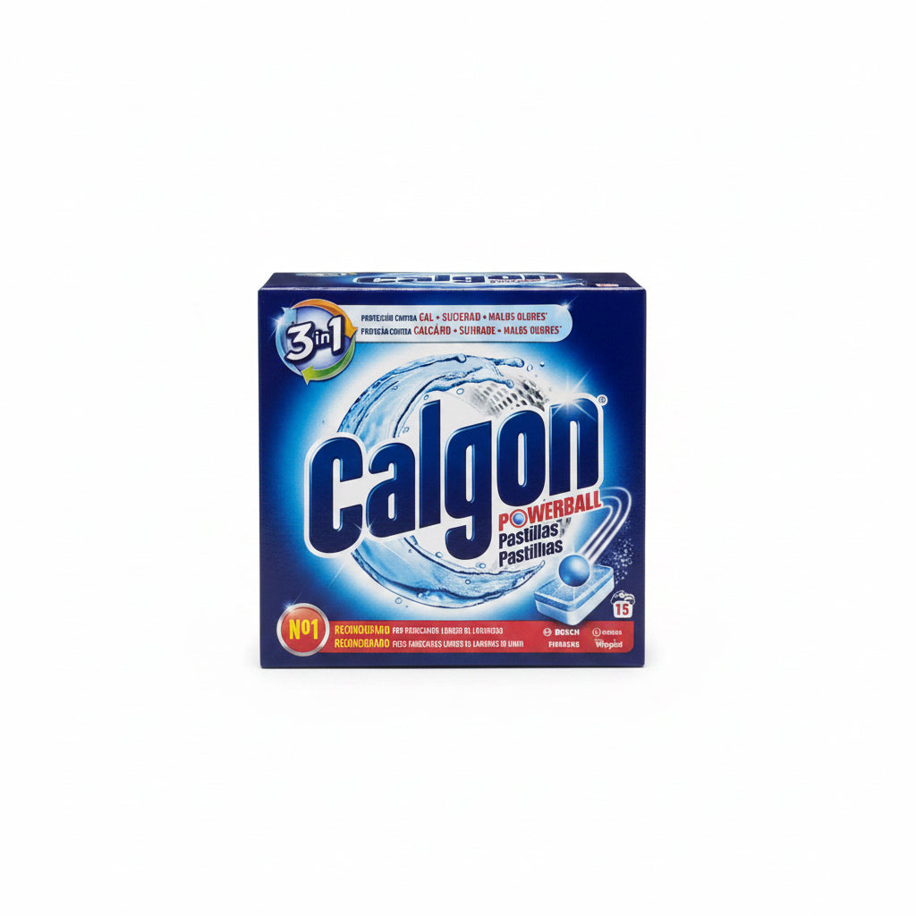 Pastillas Antical para Lavadoras Calgon Powerball 3 en 1 - 15 Pastillas