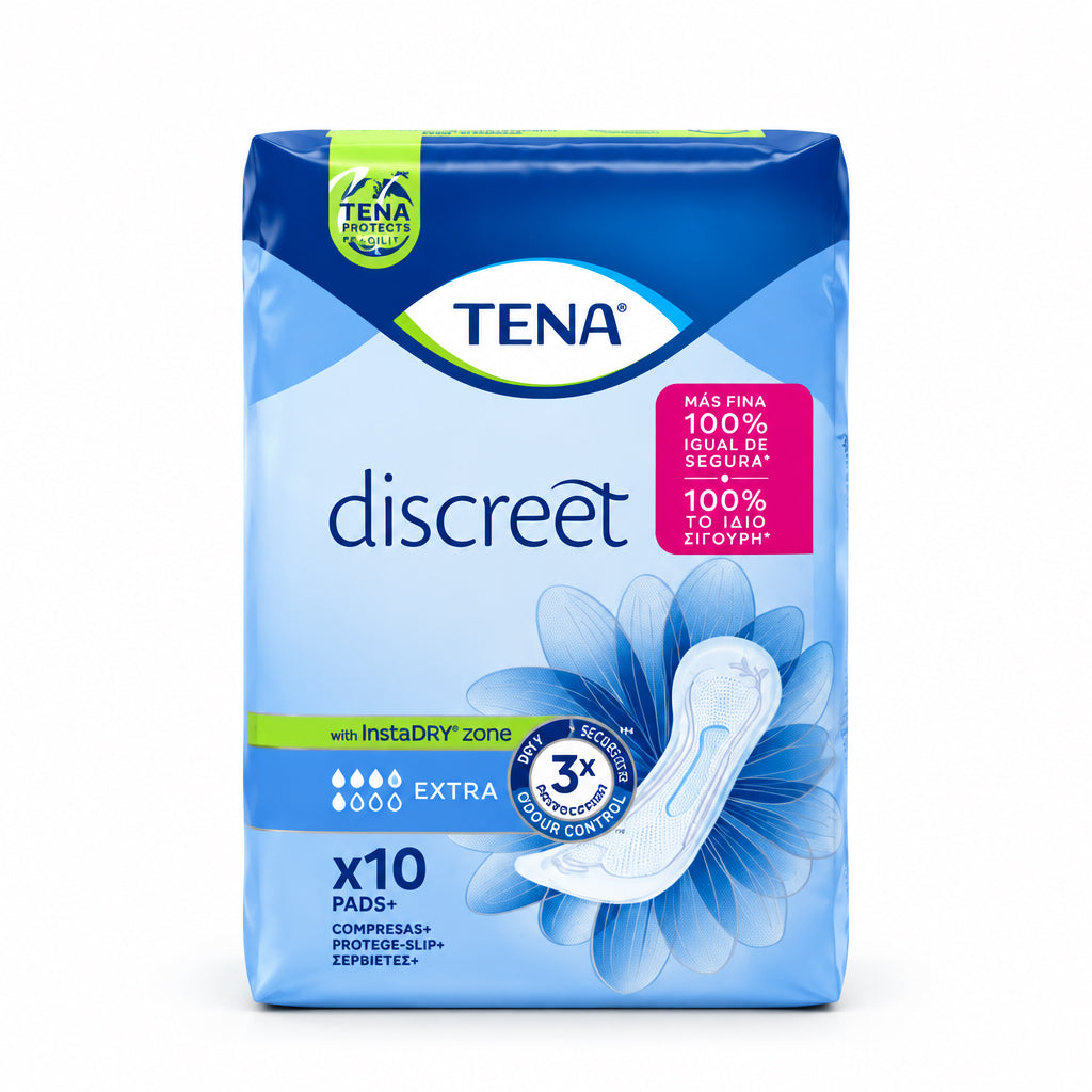 Tena Discreet Compresas Extra con Zona InstaDRY 10 Unidades