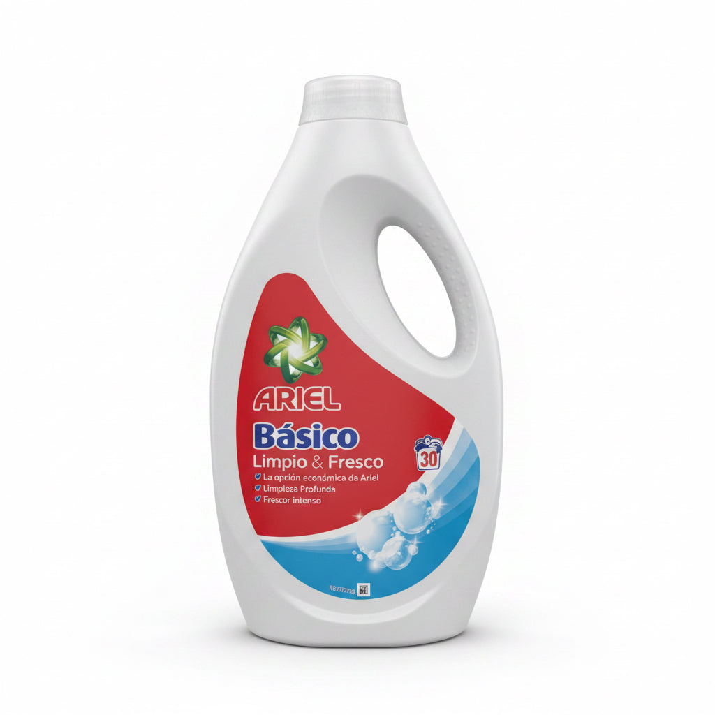 Detergente Líquido Básico Limpio & Fresco Ariel 30 Lavados