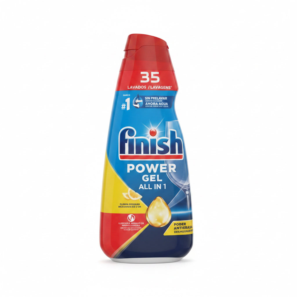 Detergente Gel para Lavavajillas Finish Power Gel All in 1 Limón (35 Lavados) 700ml