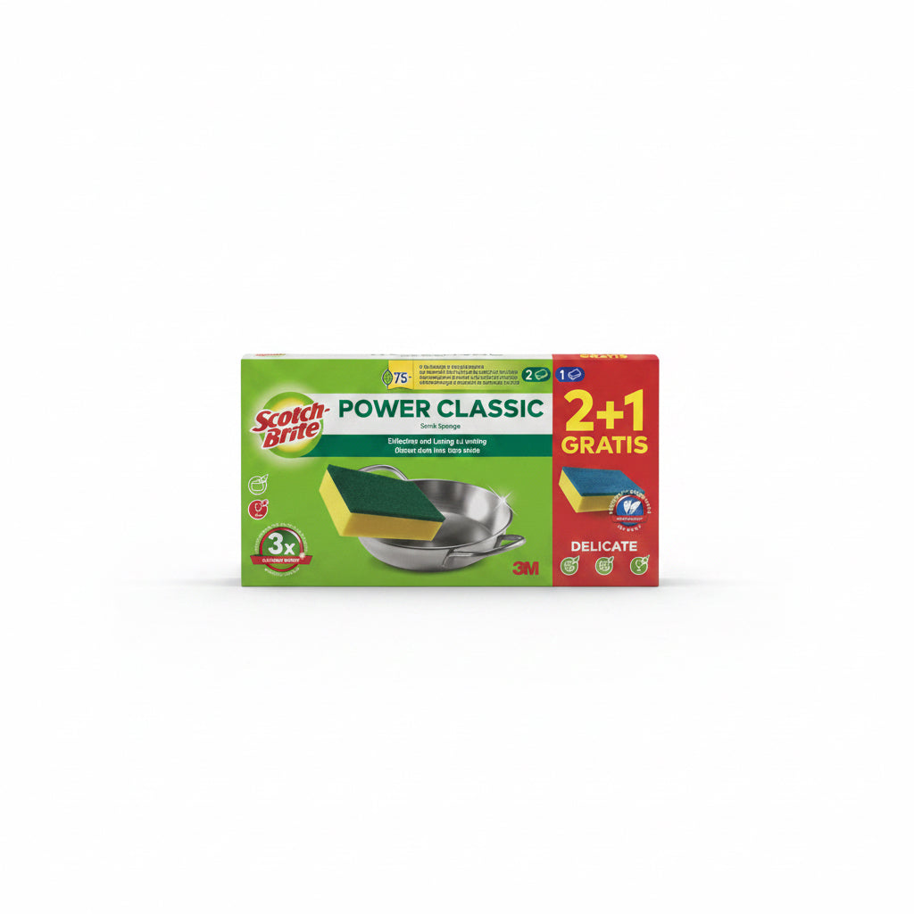 Pack de Esponjas Scotch-Brite Power Classic (2+1 Gratis)