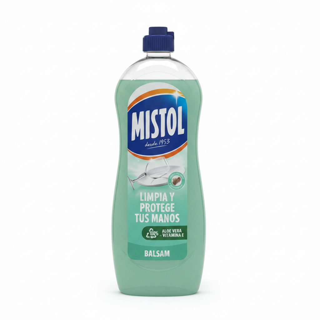 Lavavajillas a Mano Balsam Limpia y Protege Tus Manos Mistol (Aloe Vera y Vitamina E) 650ml