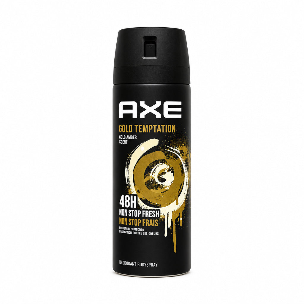 Desodorante Body Spray Gold Temptation Gold Amber Scent 48h Non-Stop Fresh Axe 150ml